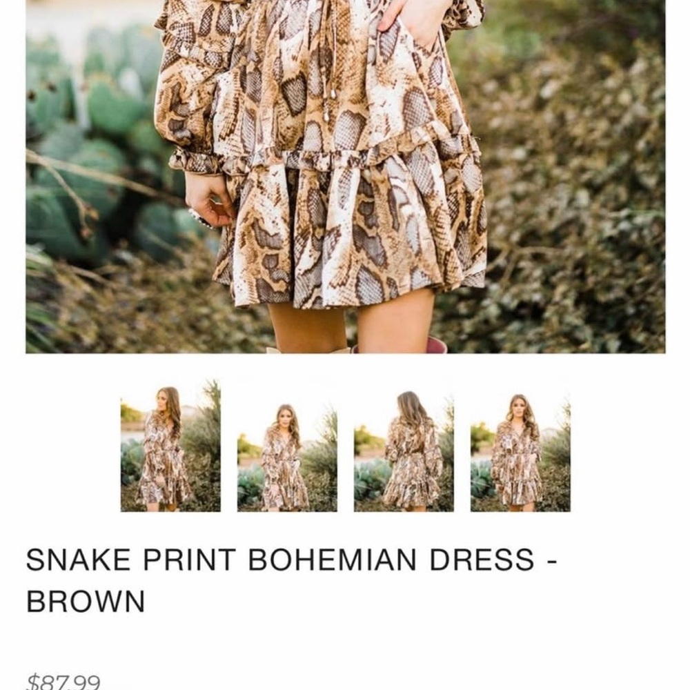 Southern Fried Chics Snake Print Dress